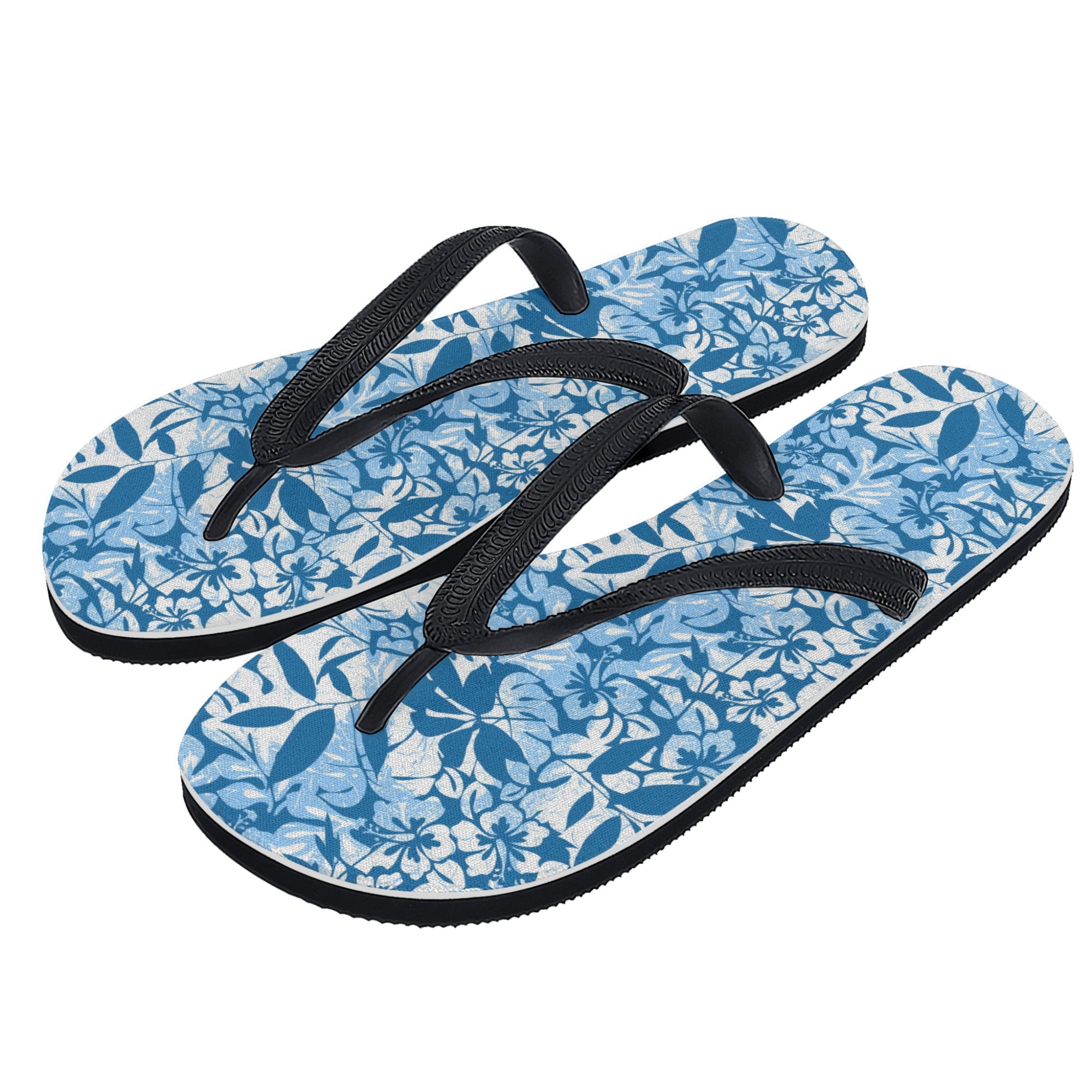 Womens Flip Flops - Blue Hawaiian