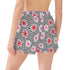 Womens Printed Beach Shorts - Hibiscus & Leopard