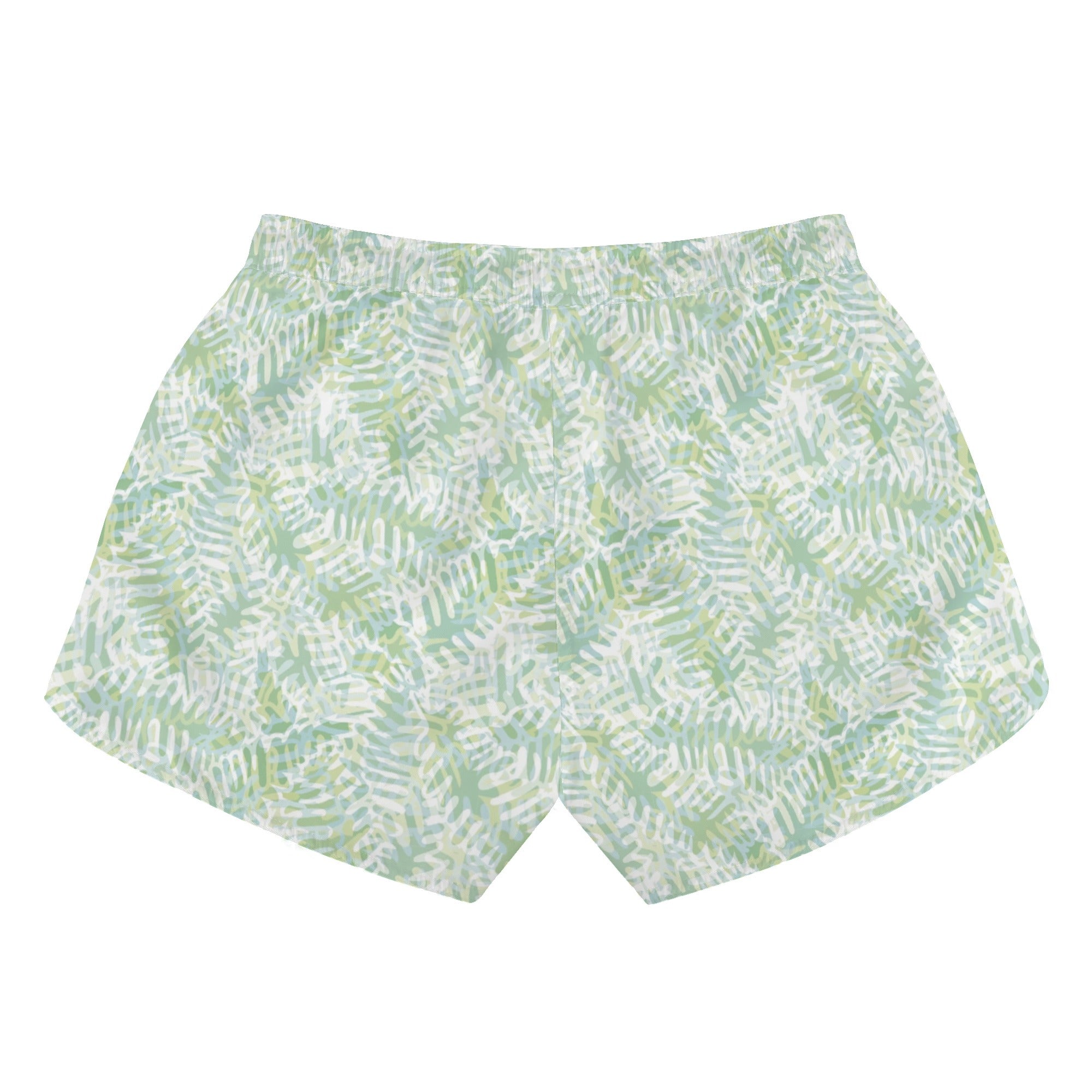 Womens Printed Beach Shorts - Fresh Ferns