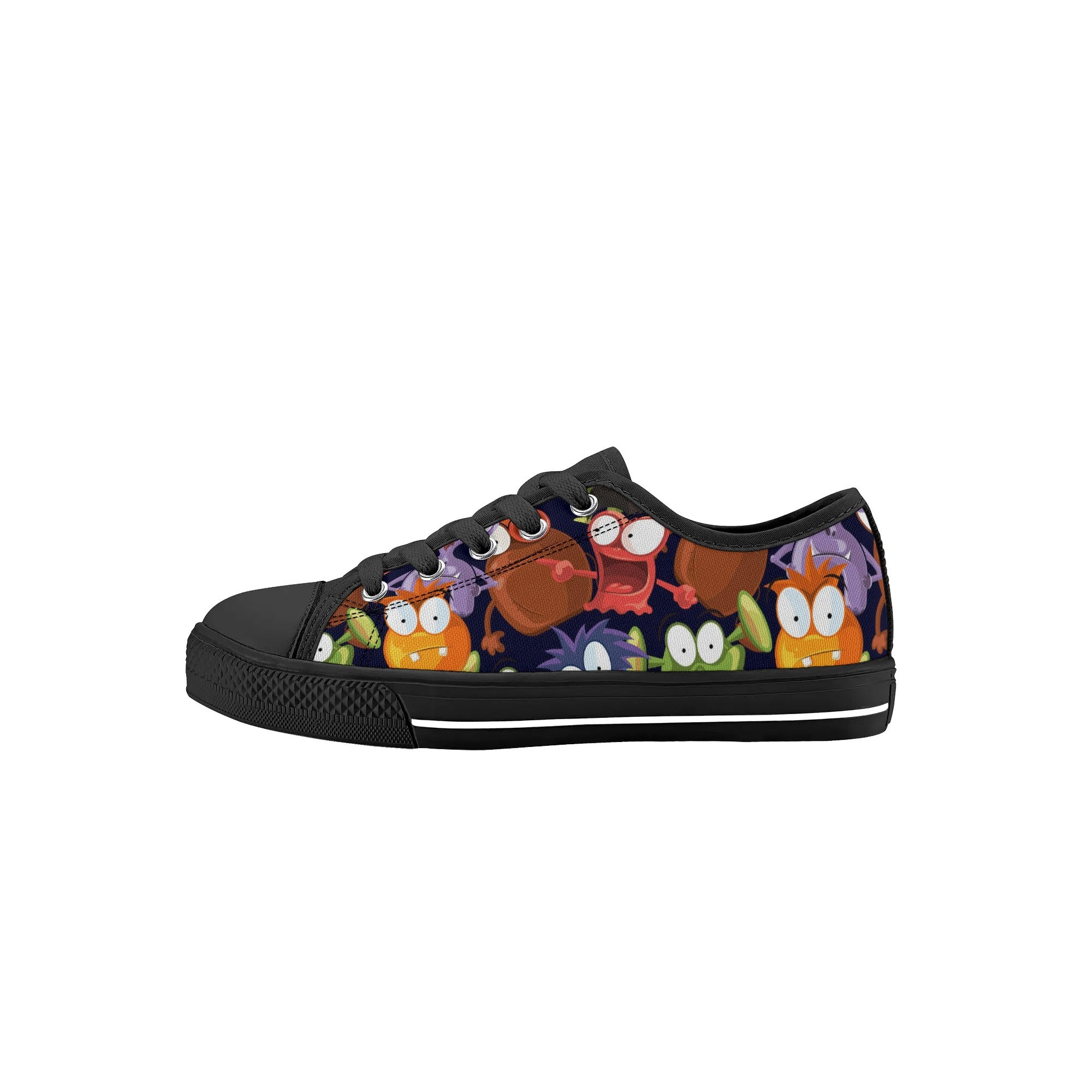 Kids Low Top Canvas Shoes - Monsters