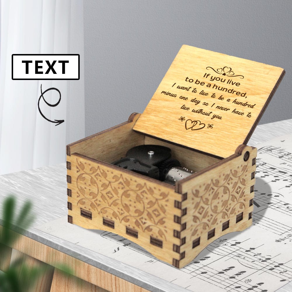 Engraved Wooden Music Box