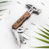 Customizable Wood Handle Claw Hammer + Multitool