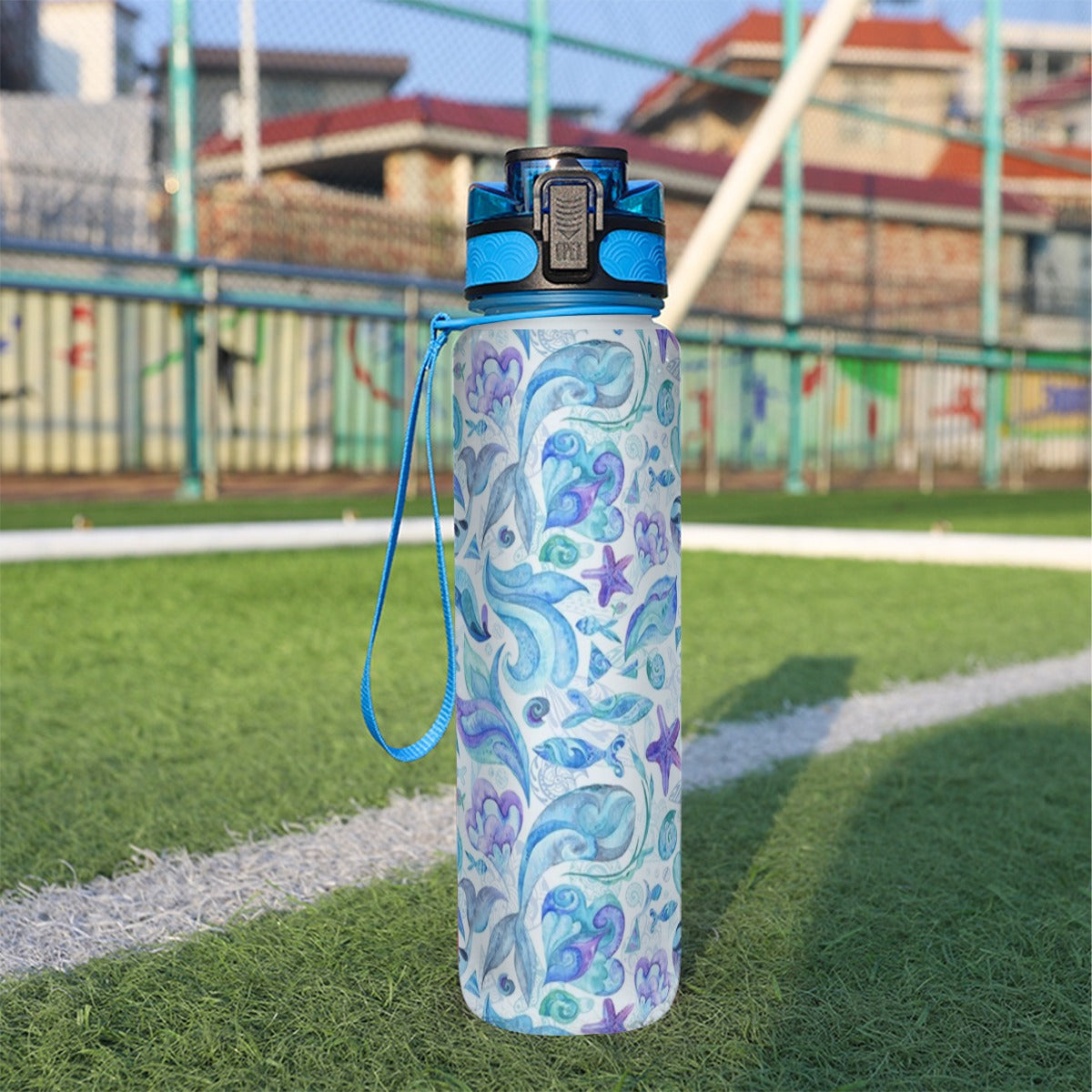 32oz Filtered Sports Water Bottle - Whales