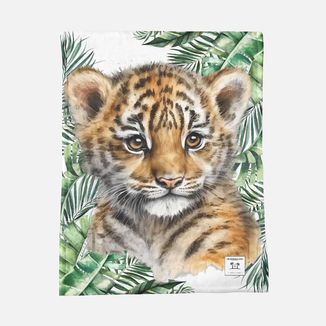 Minky Blanket - 30" x 40" - Little Tiger