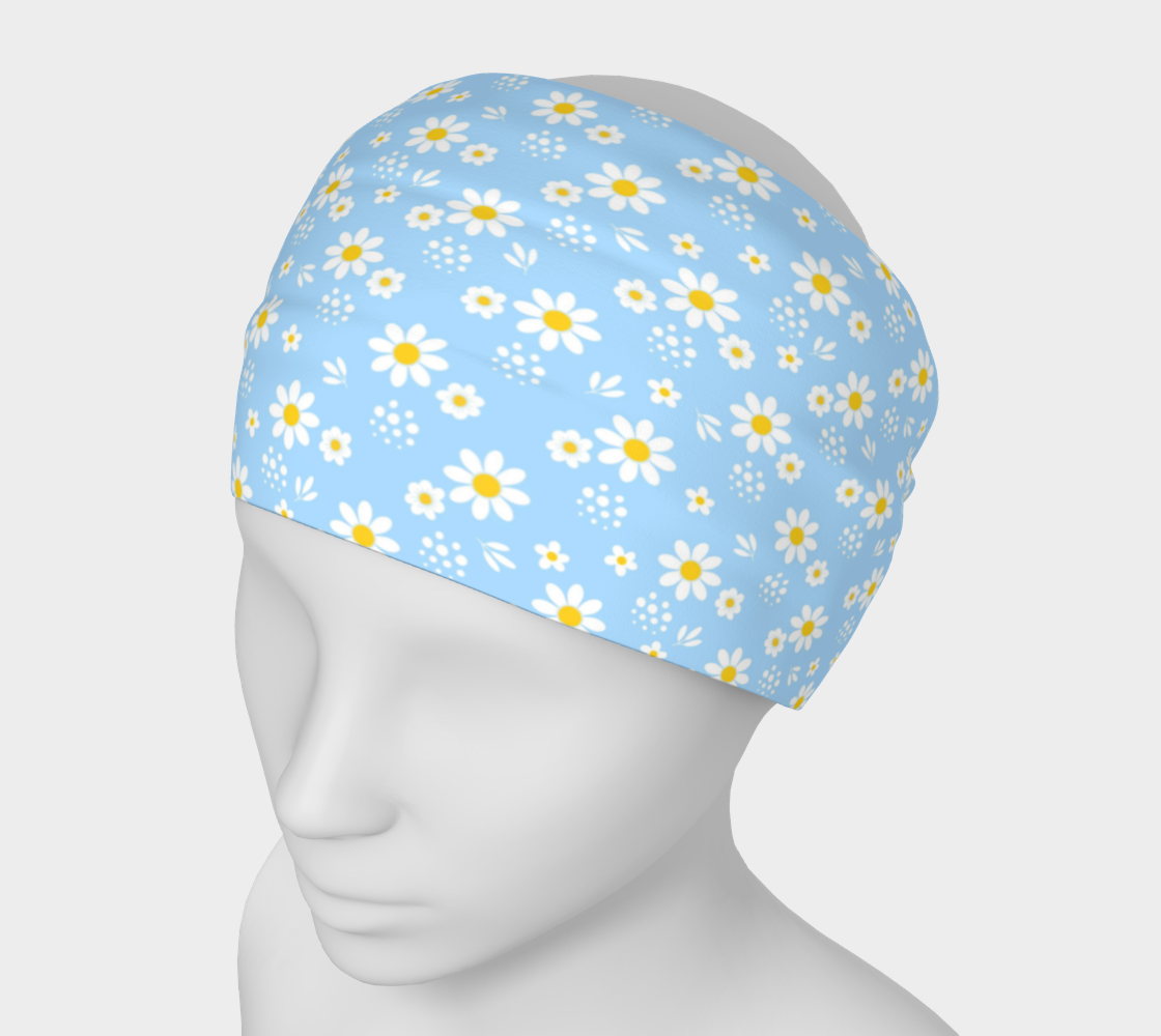 Wraparound Cloth Headband - Chamomile in Powder Blue