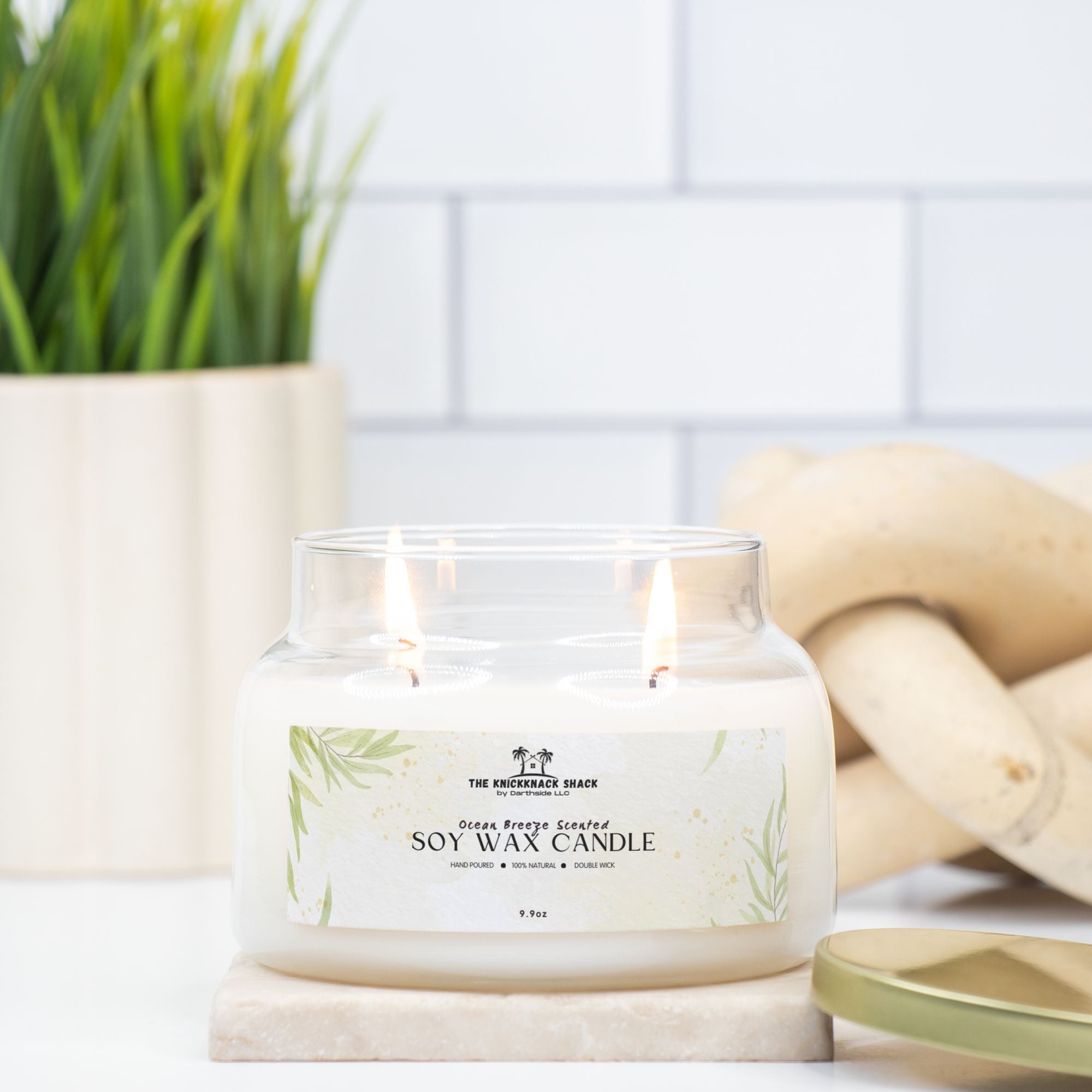 Candle Apothecary Jar (Double Wick) -  Ocean Breeze