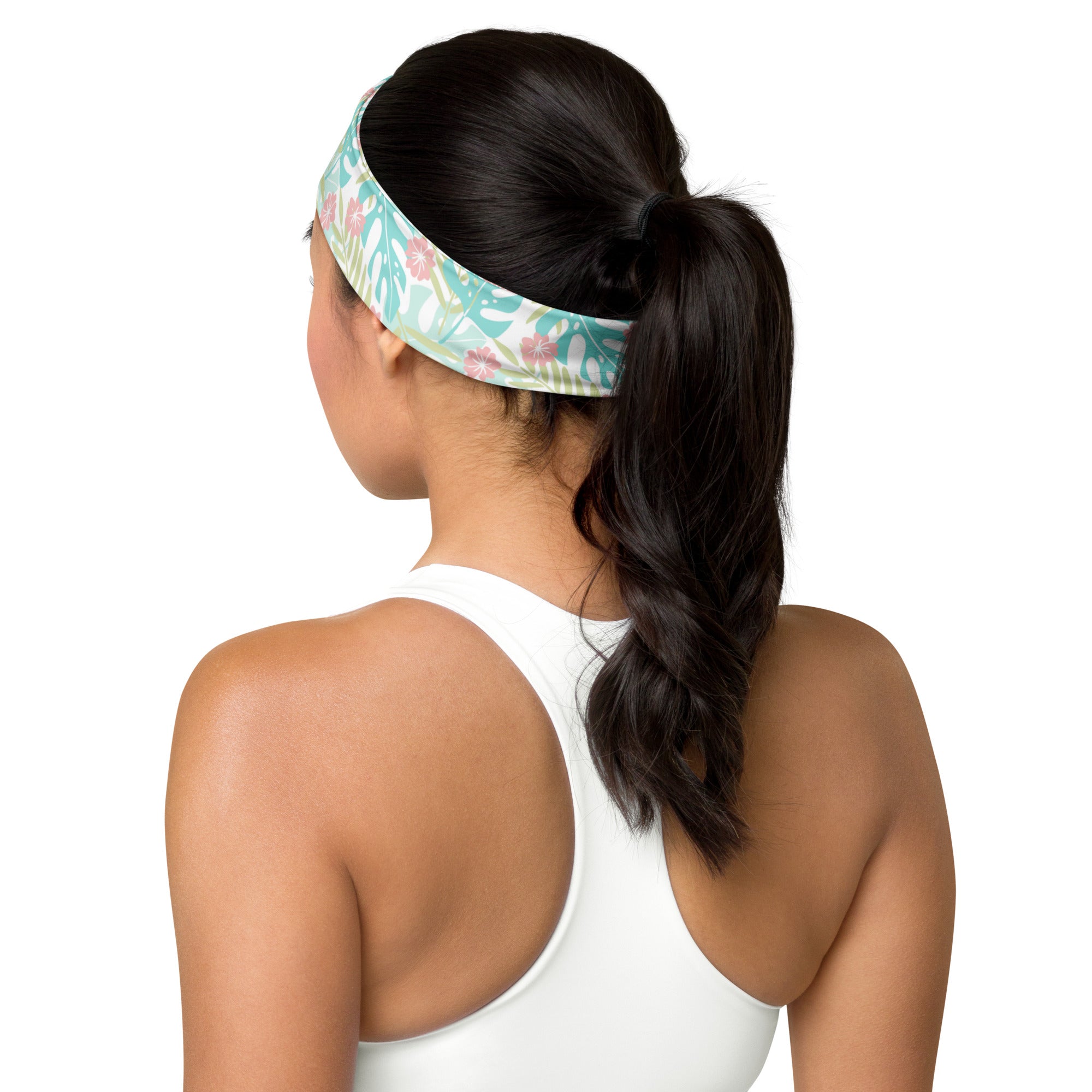 Women's Printed Headband - Tropical Print in Pastels