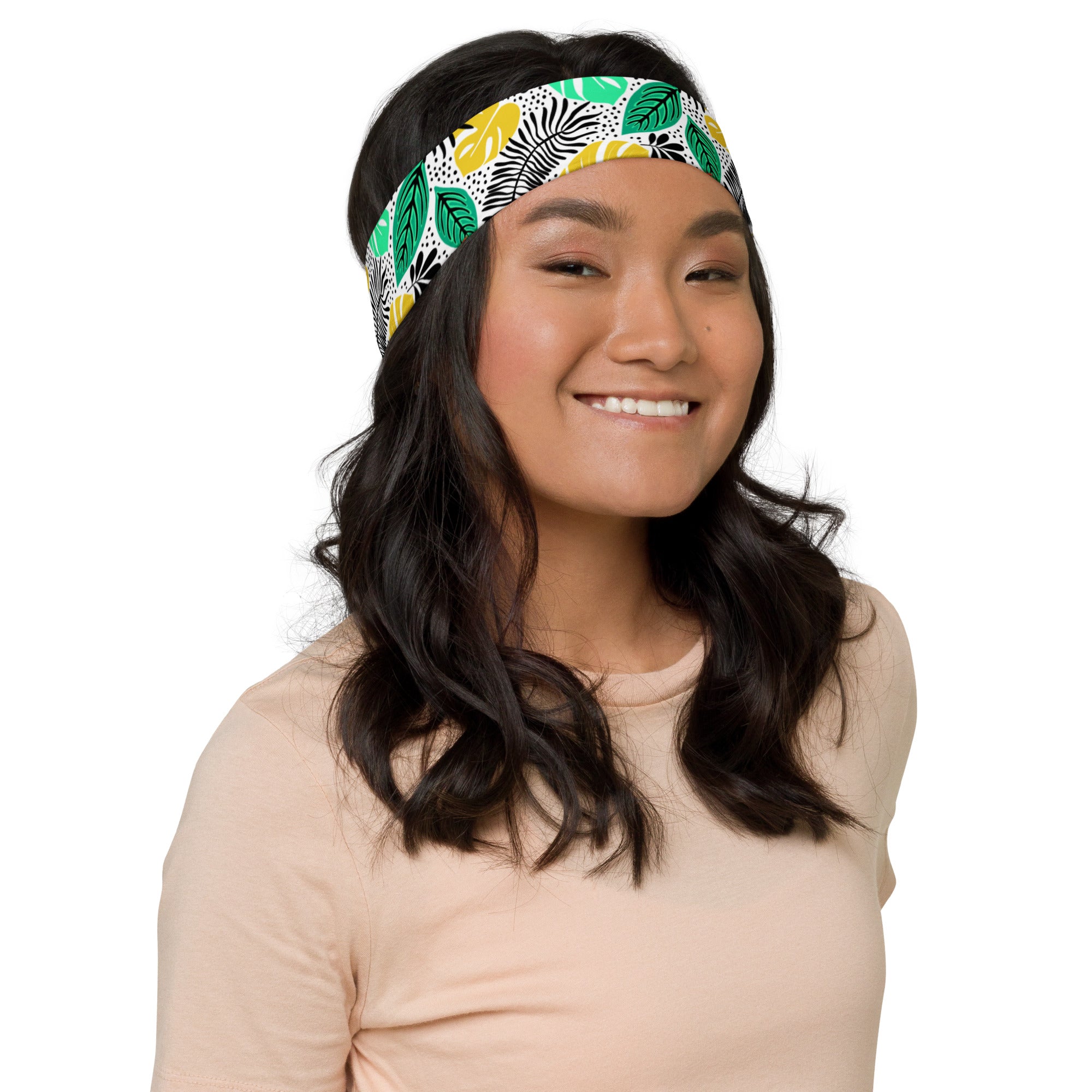 Women's Printed Headband - Tropical Print in Citrus