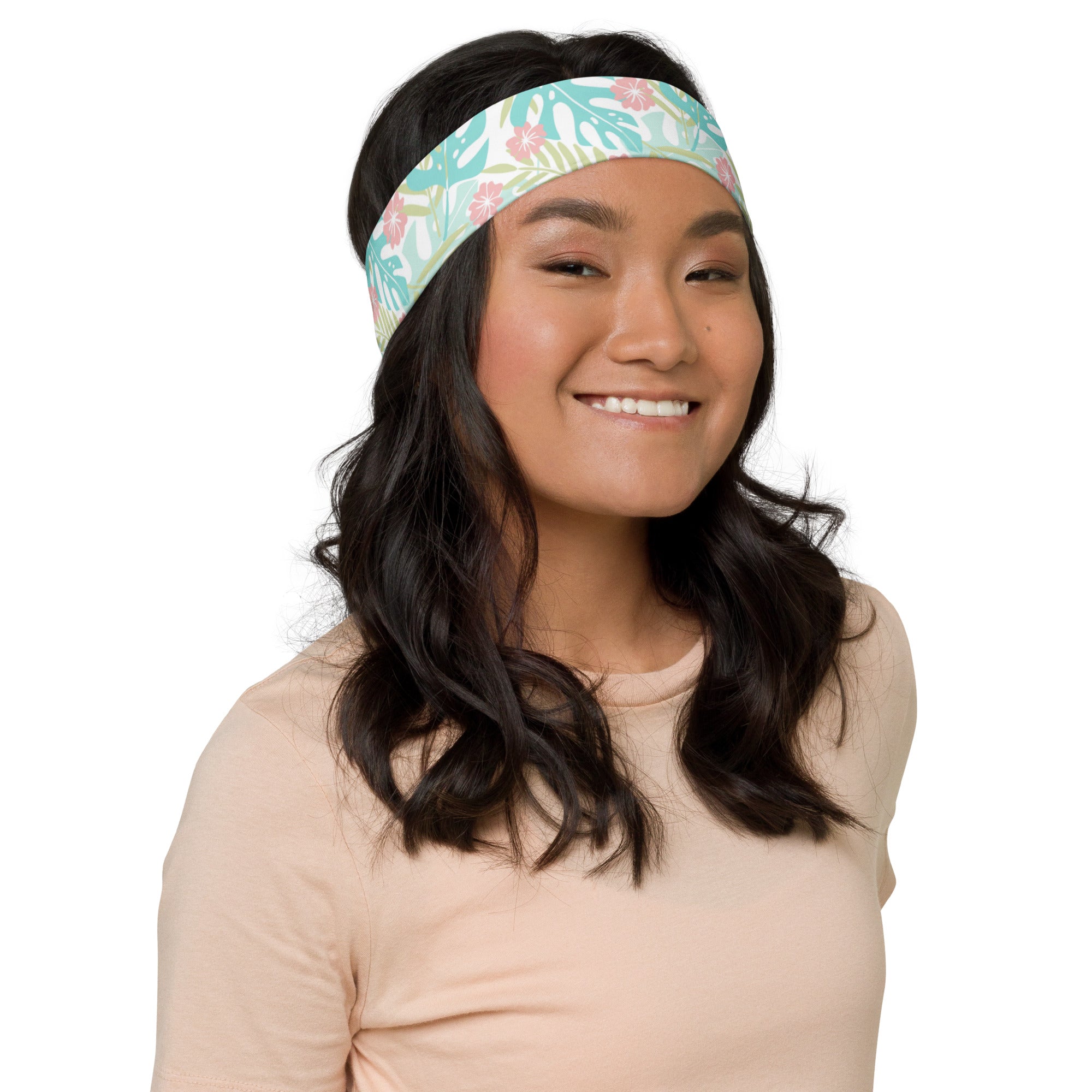 Women's Printed Headband - Tropical Print in Pastels