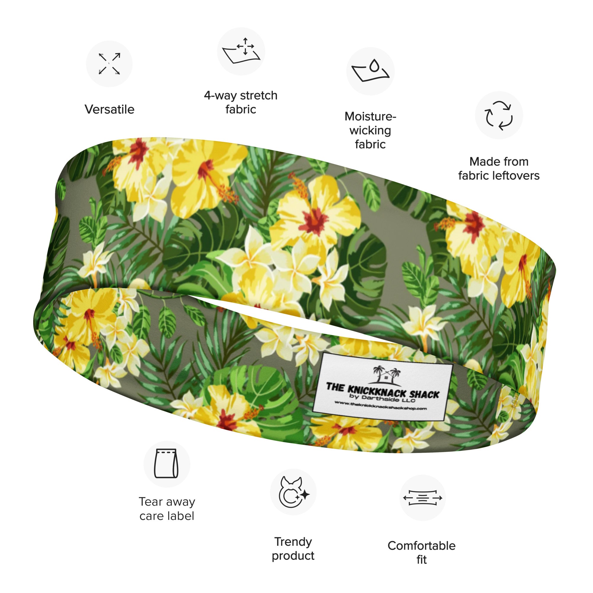 Women's Printed Headband - Tropical Garden