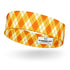 Women's Printed Headband - Orange Argyle