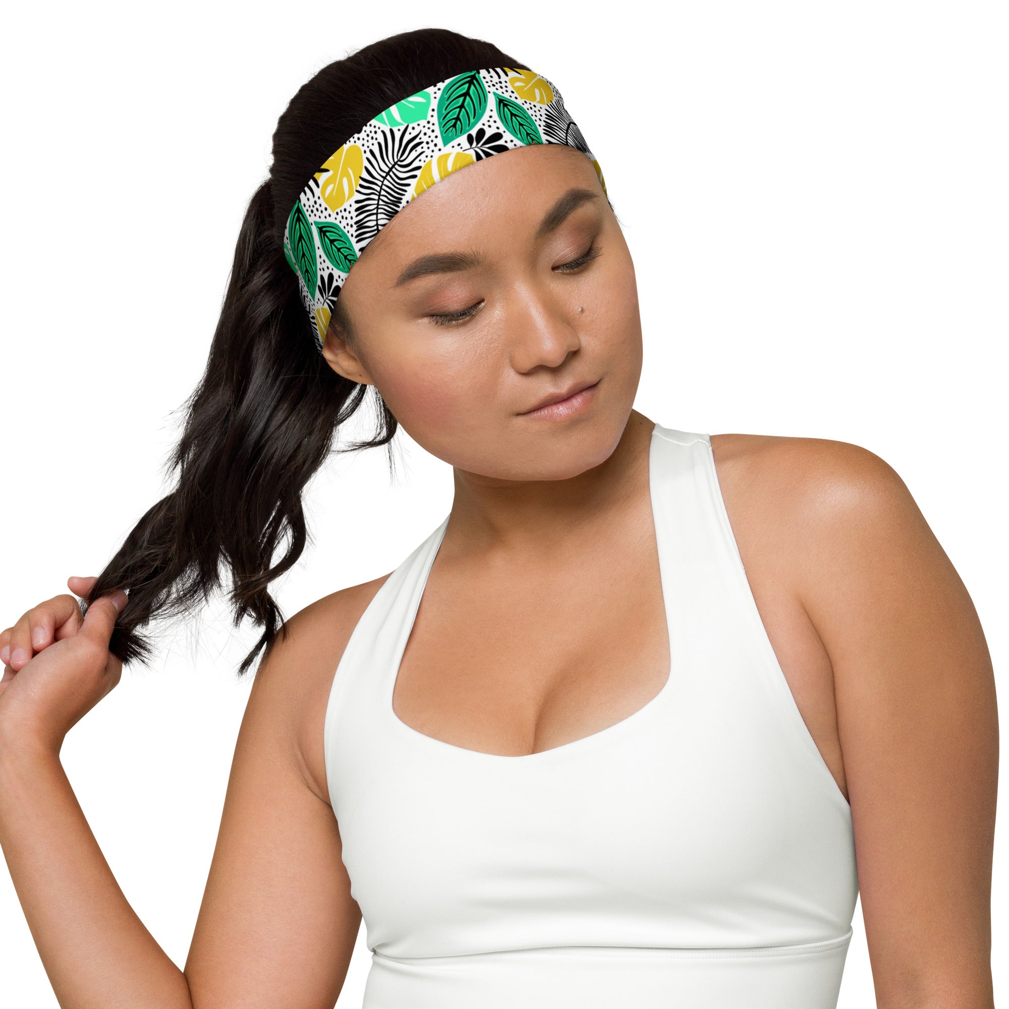 Women's Printed Headband - Tropical Print in Citrus