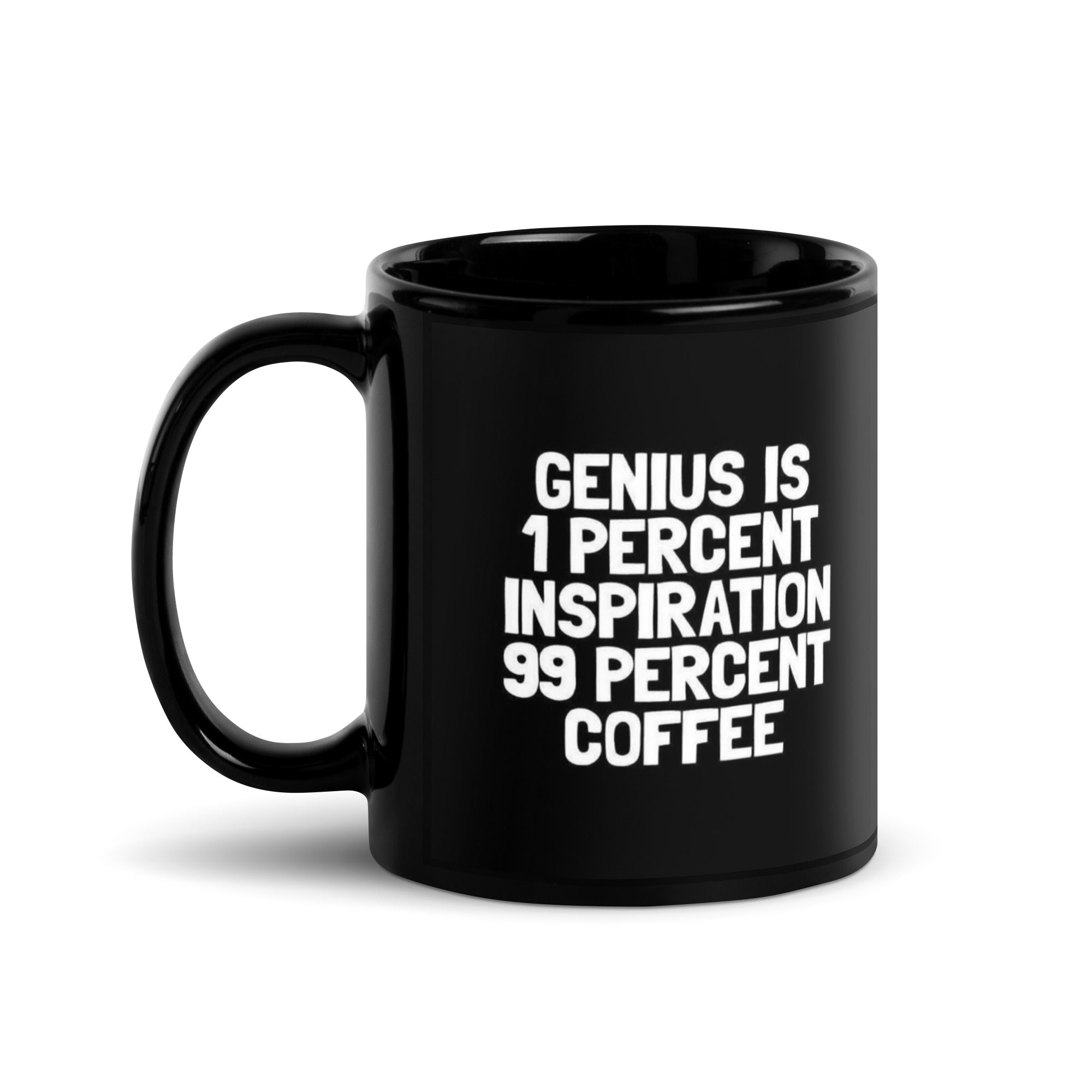 Black Glossy Mug - Genius (R-Handed)