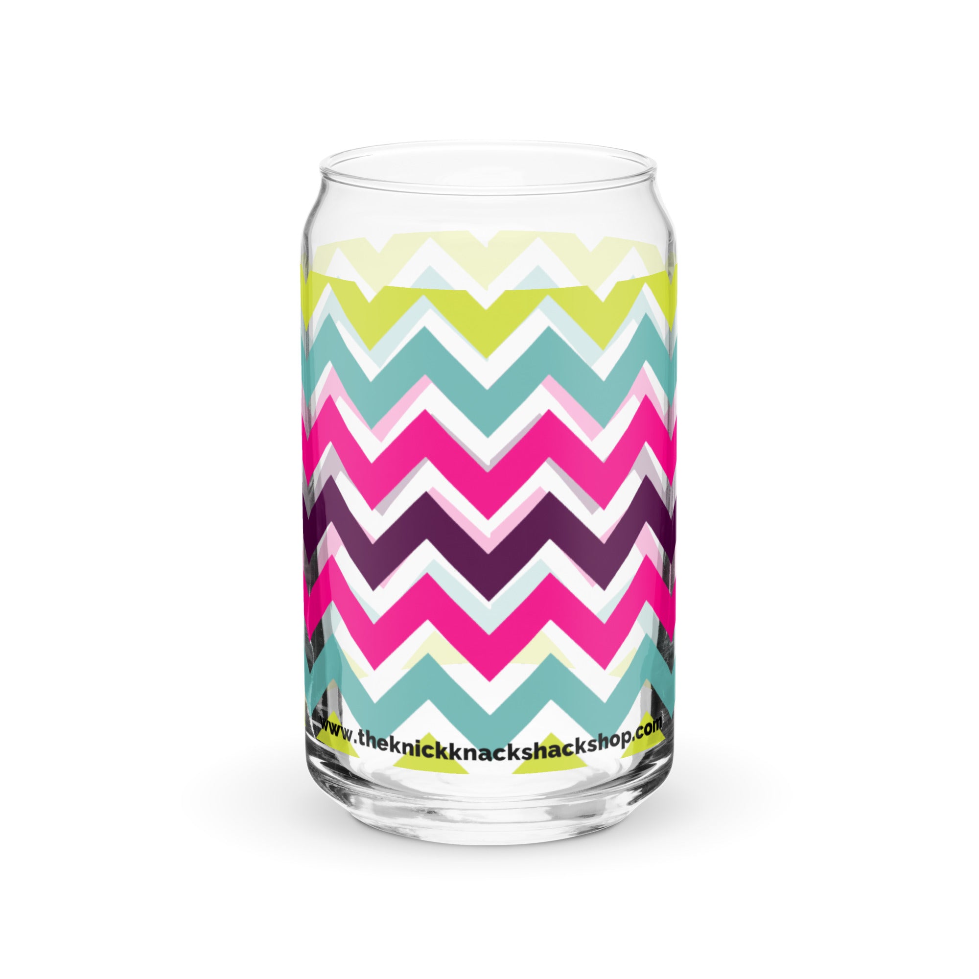 Can-Shaped Glass (16oz) - Zigzag