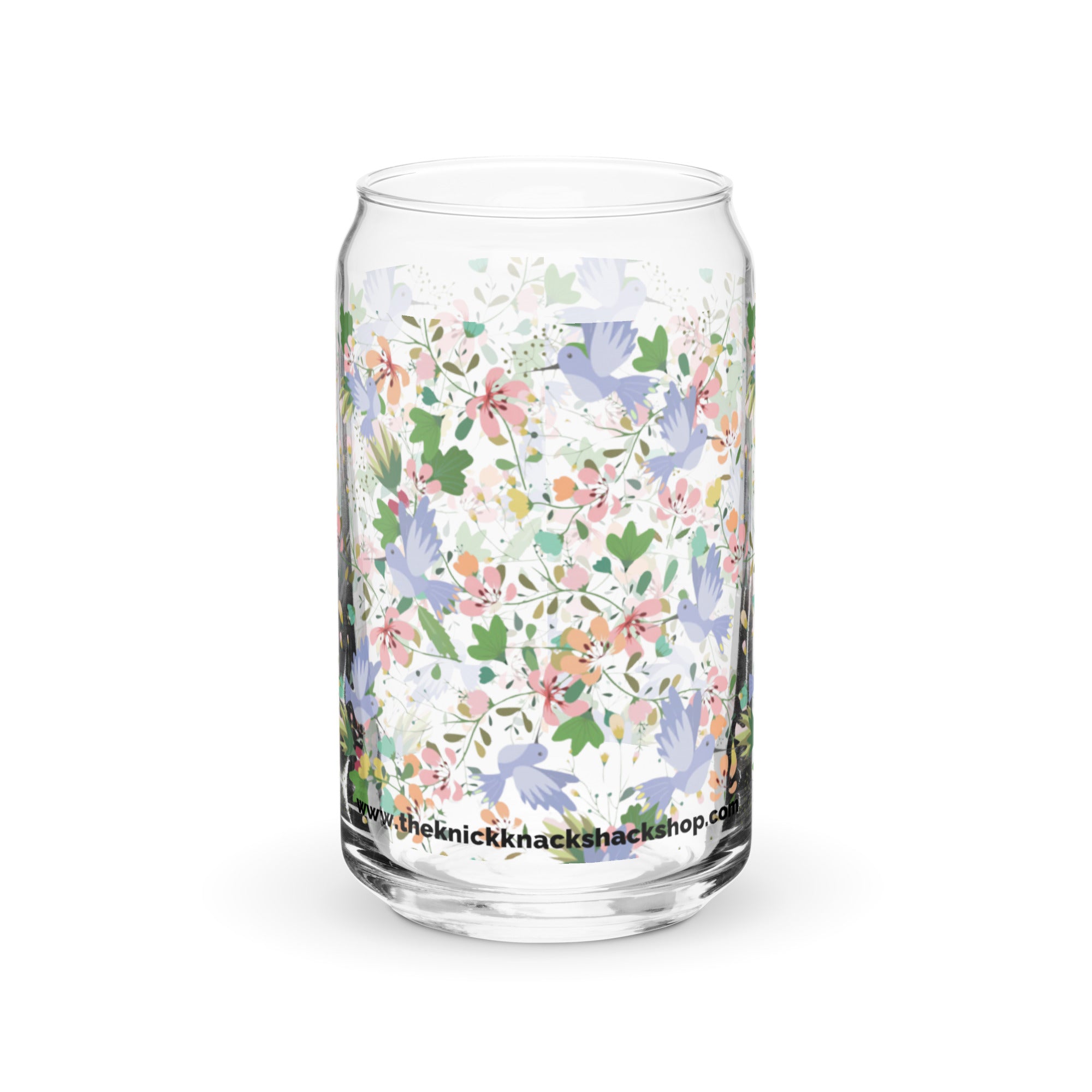 Can-Shaped Glass (16oz) - Birds