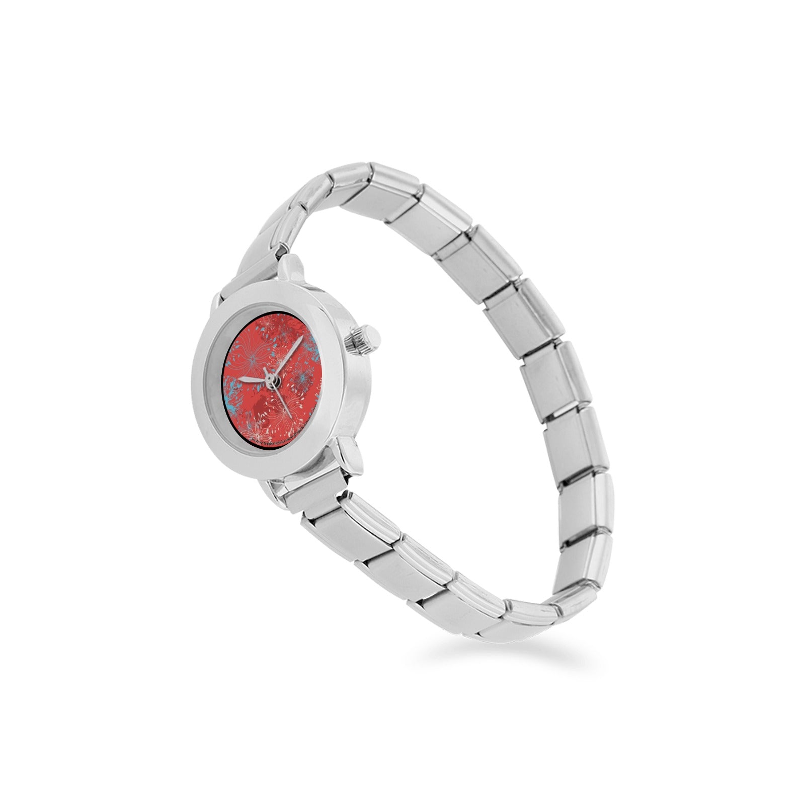 Women's Italian Charm Watch - Botanical Red