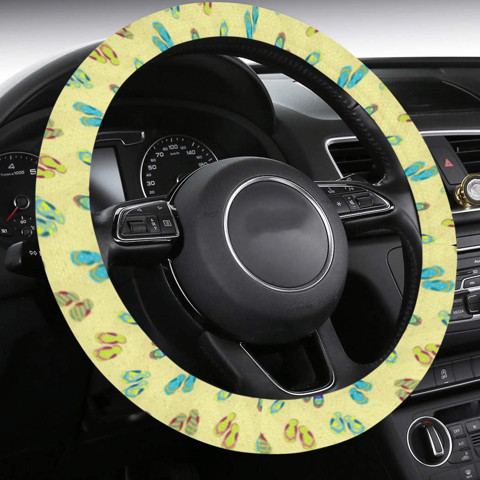 Steering Wheel Cover with Anti-Slip Insert - FlipFlops