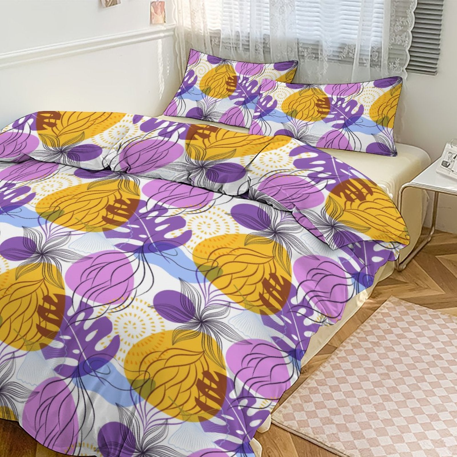 3-Piece Bedding Set - Botany in Purple