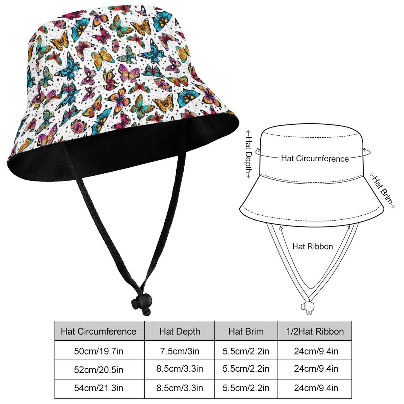 Kid's Bucket Hat - Butterfly Suncatchers