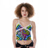 Printed Lace-Trim Cami Top - Neon Graffiti