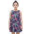 Kid's Sleeveless Cotton Swing Dress - Lace Butterflies (Purple)