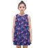 Kid's Sleeveless Cotton Swing Dress - Flamingo Frolic