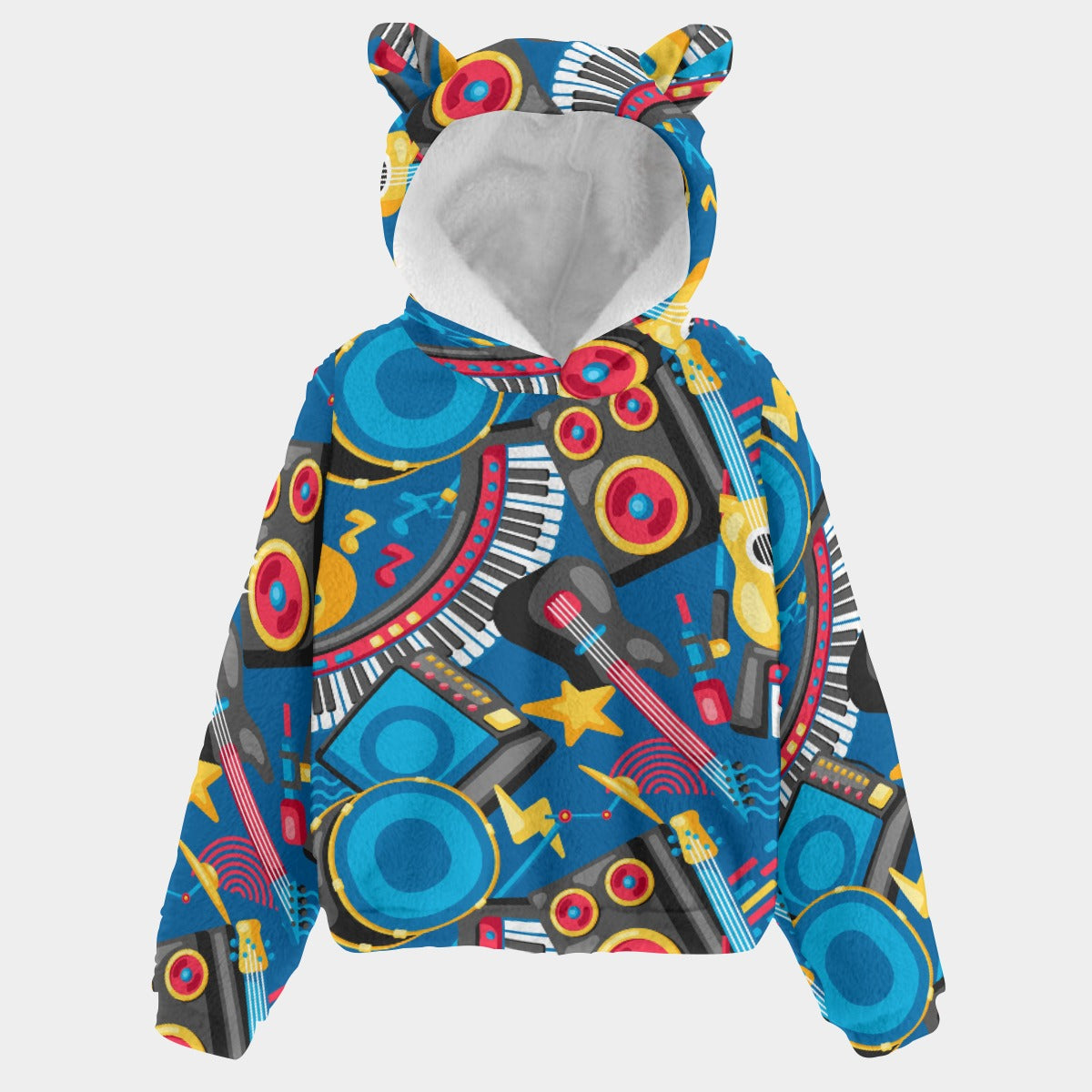 Kid’s Borg Fleece Sweatshirt With Ears - Music Machine