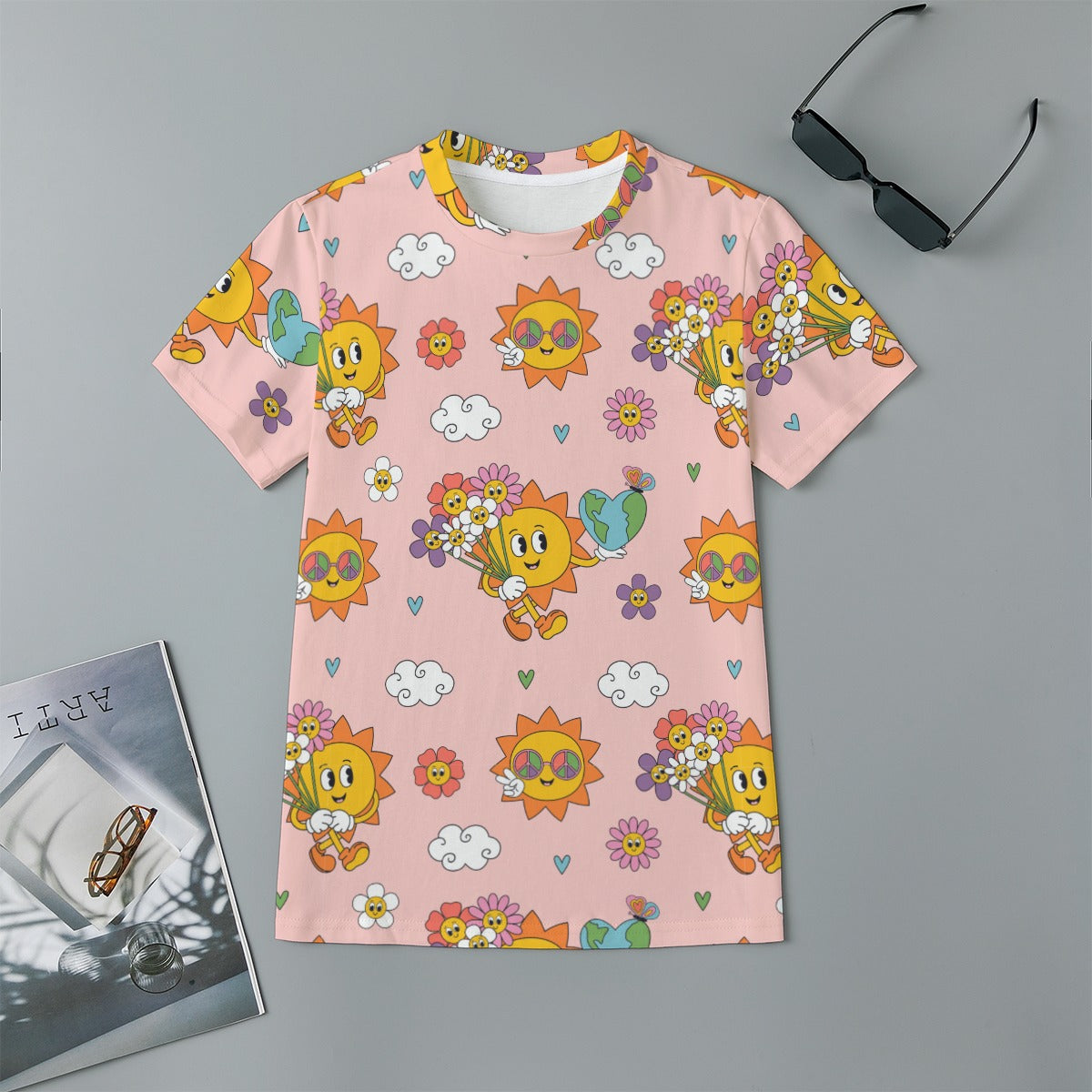 Kids 180GSM Cotton All-Over Print T-Shirt - Sunshine State of Mind