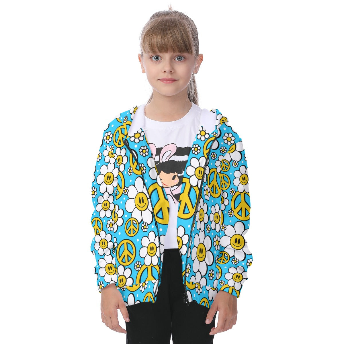 Kid's Heavy Fleece Zip Up Hoodie - Hippie Chic