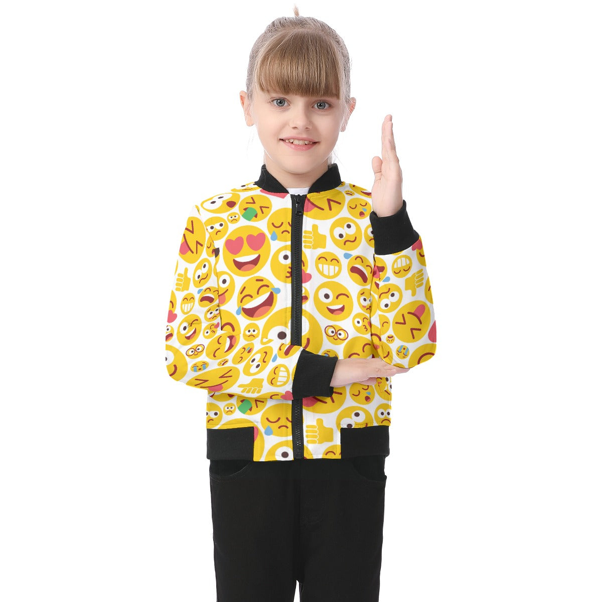 Kids' Bomber Jacket - Emojis