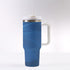 40oz Stainless Steel "Stanley" Tumbler With Handle - Blue Wave