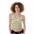 Printed Lace-Trim Cami Top - Honeymelon Plaid