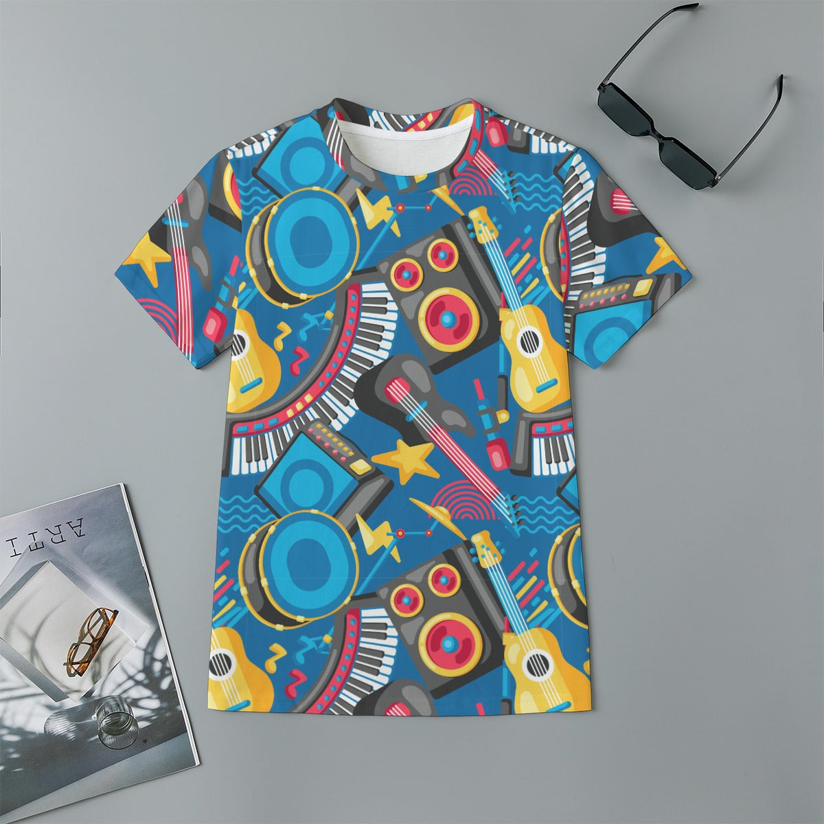 Kids 180GSM Cotton All-Over Print T-Shirt - Music Machine