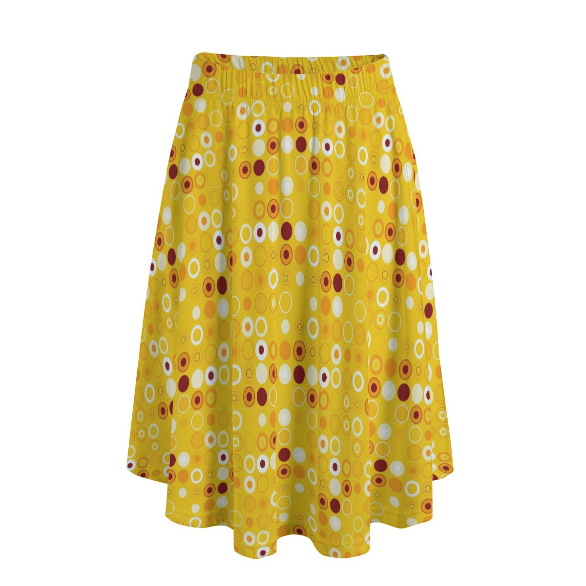 Printed Maxi Skirt with Pockets - Disco Dots