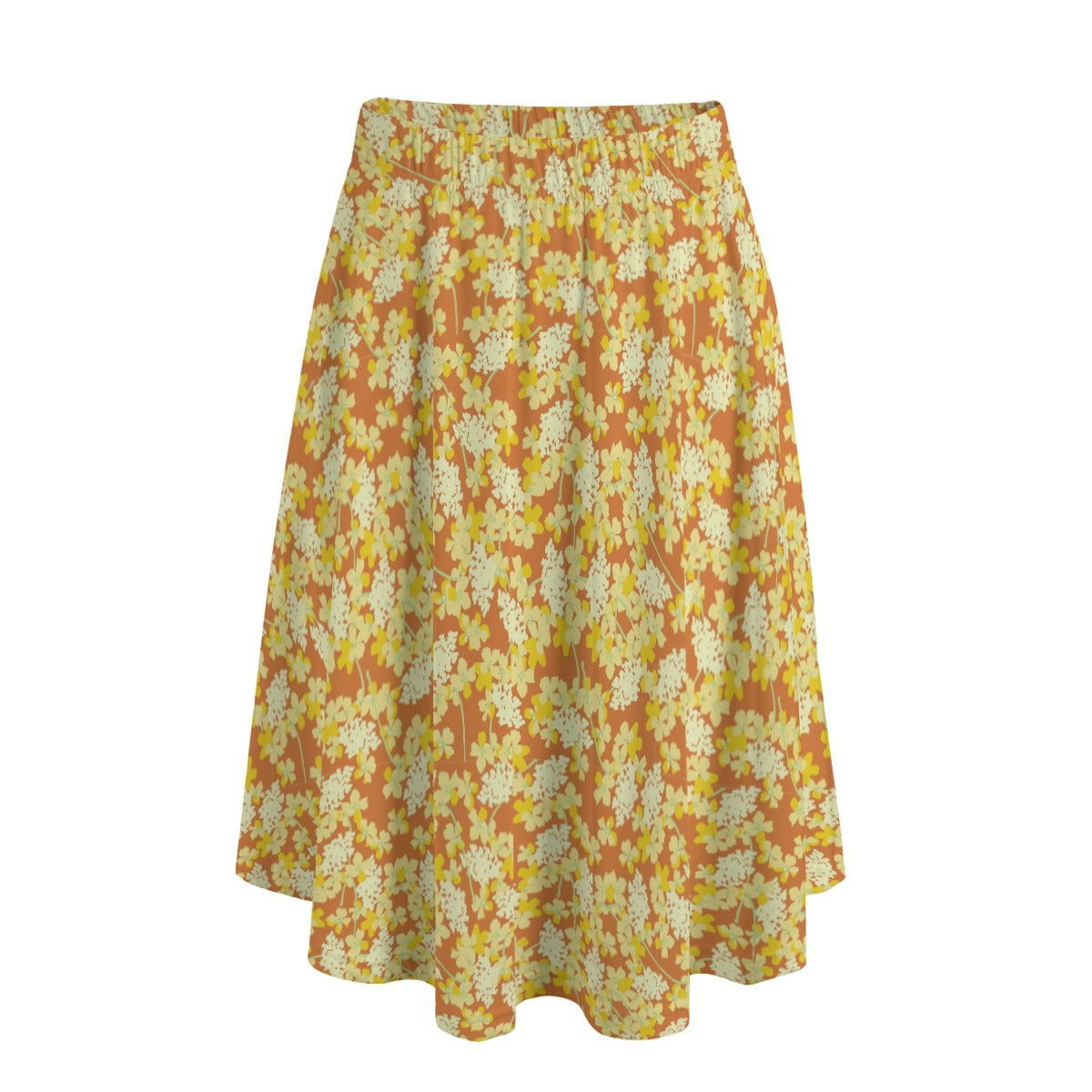 Printed Maxi Skirt with Pockets - Amber Meadow