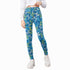 Kids' Printed Leggings - Lace Butterflies (Blue)