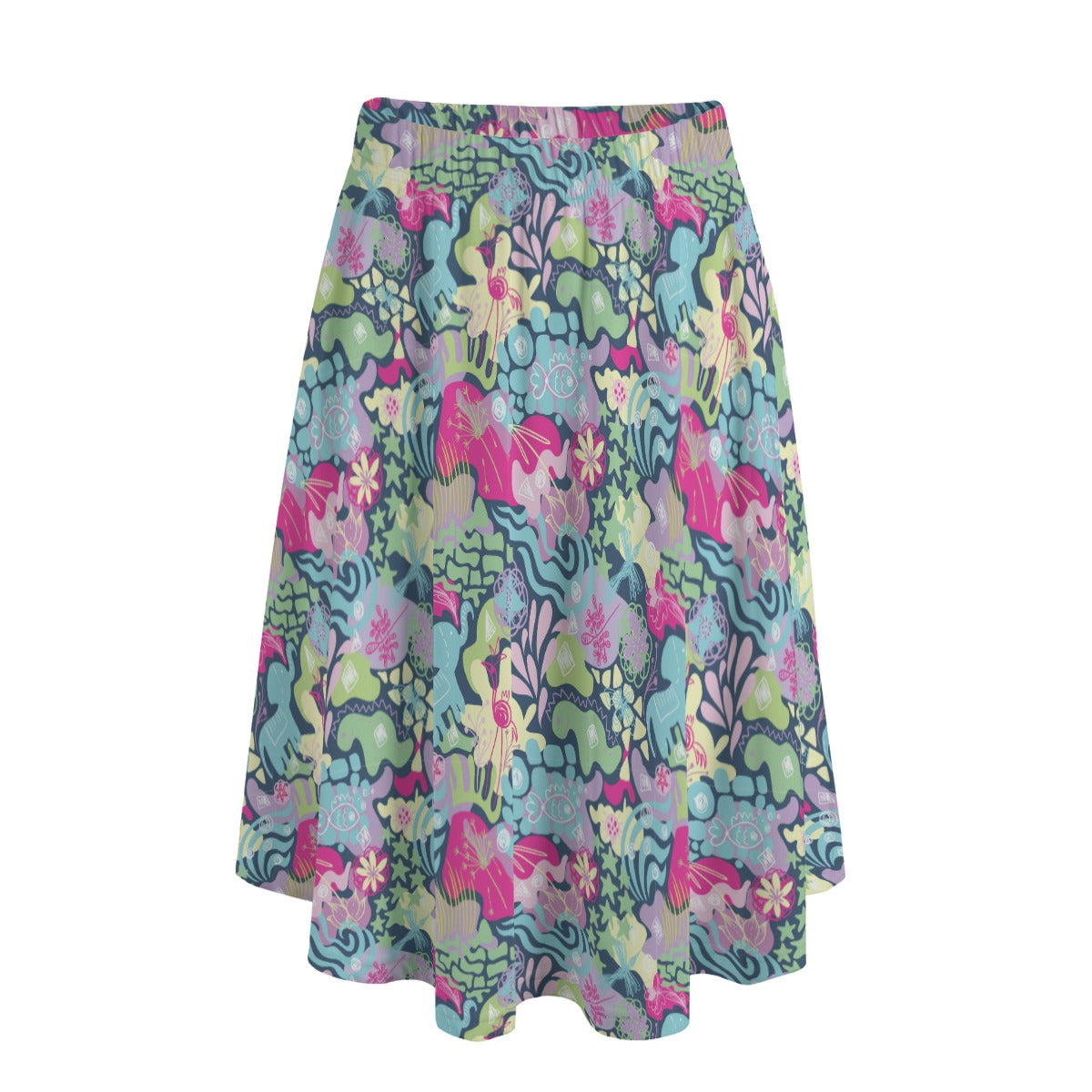 Printed Maxi Skirt with Pockets - Doodle Me This