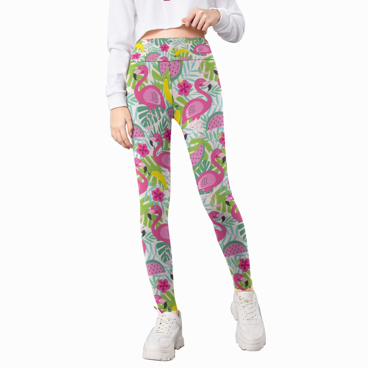 Kids' Printed Leggings - Flamingo Summer