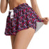 Printed Athletic Skort with Pocket - Hollow Hearts