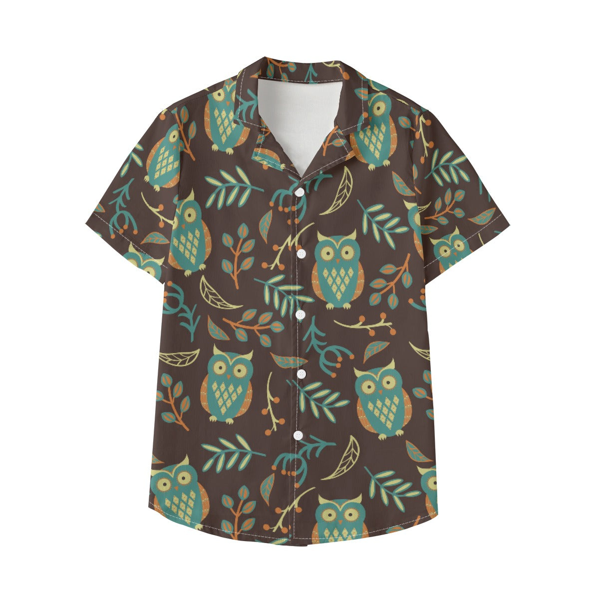 Kid's 115GSM Cotton Poplin Hawaiian Shirt - Owl Be Your Friend