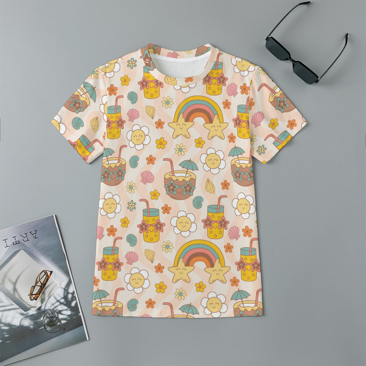 Kids 180GSM Cotton All-Over Print T-Shirt - Sunshine State of Mind