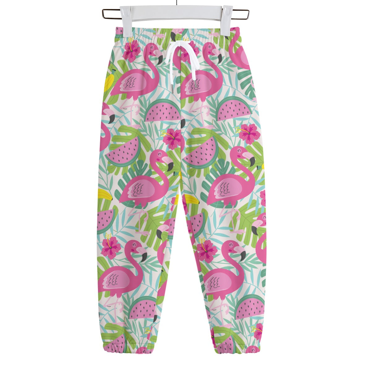 Kid's 310GSM Cotton Sweatpants - Flamingo Summer