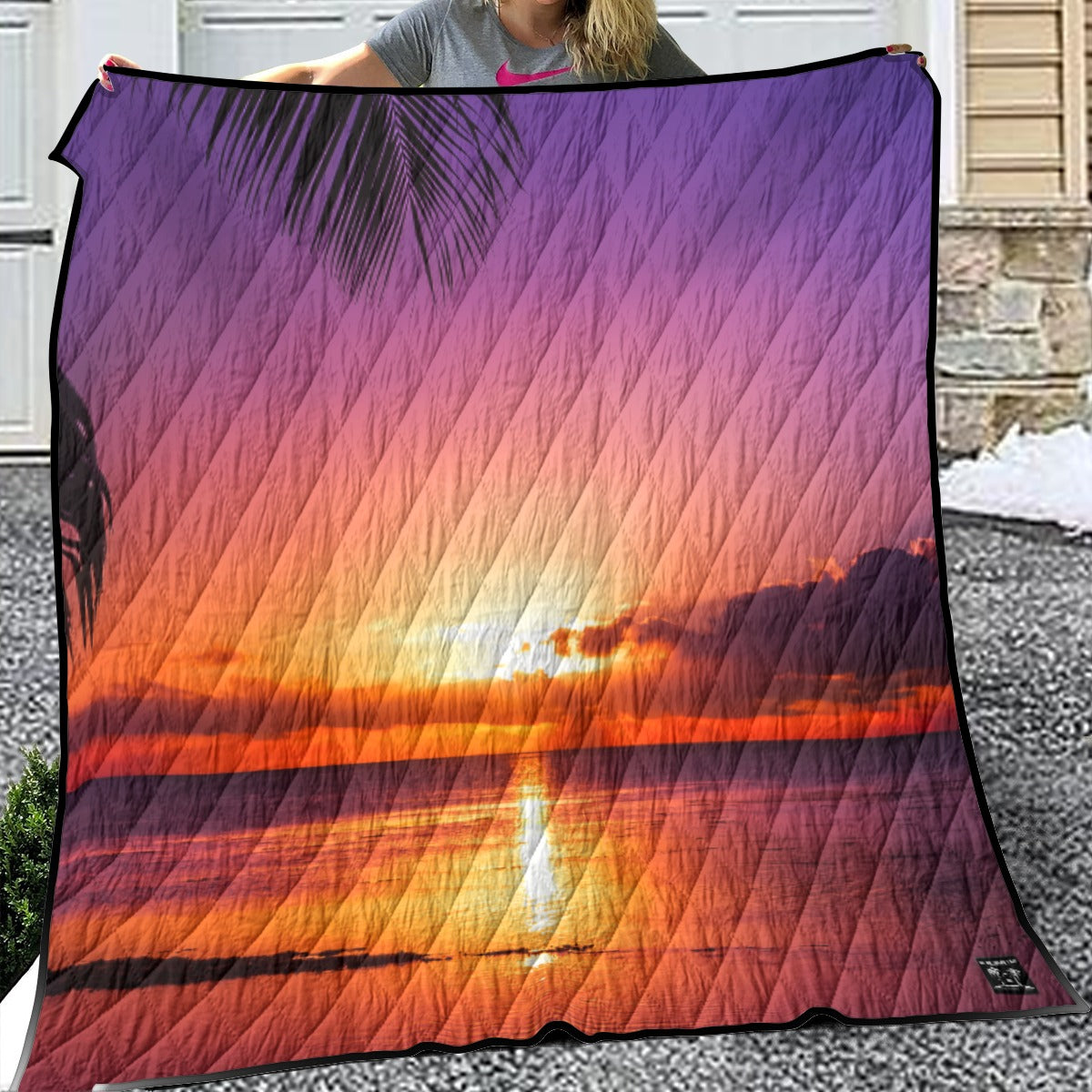 Edged Lightweight Breathable Quilt - Sunset