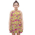 Kid's Sleeveless Cotton Swing Dress - Live Laugh Love (Yellow)