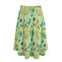 Printed Maxi Skirt with Pockets - Tropical Print in Lemon Lime