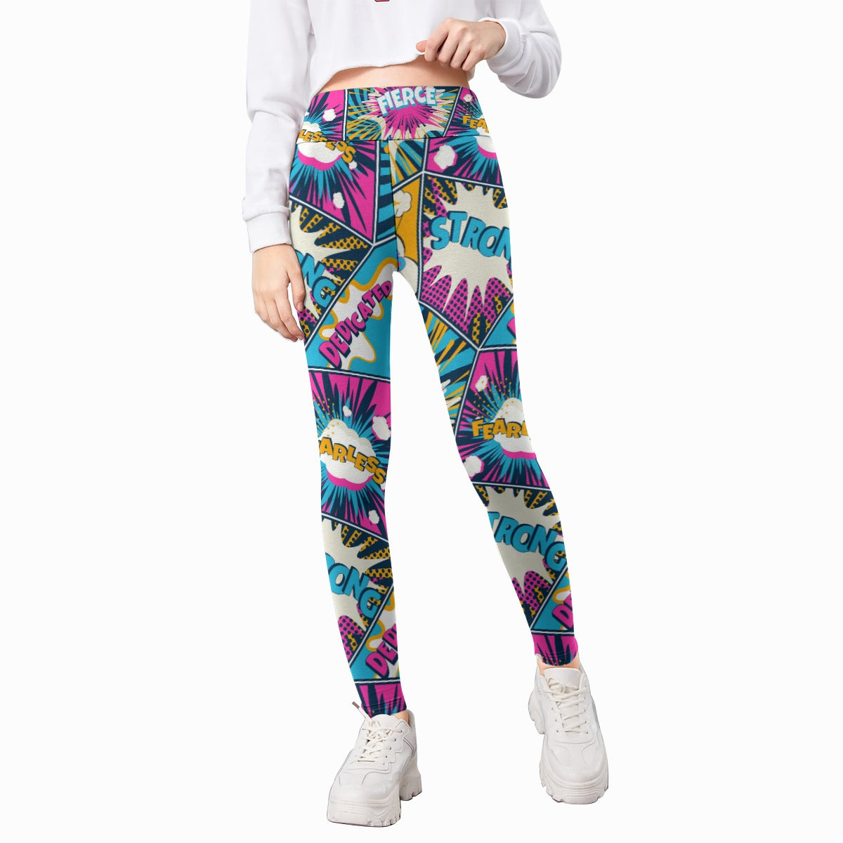 Kids' Printed Leggings - Fierce and Fearless