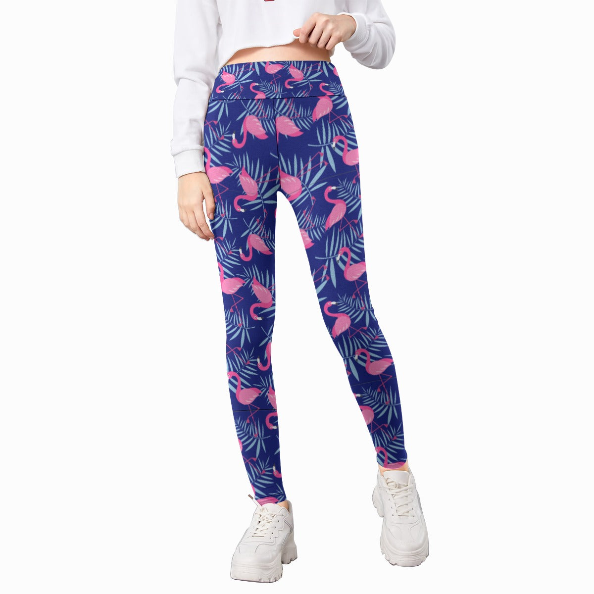 Kids' Printed Leggings - Flamingo Frolic