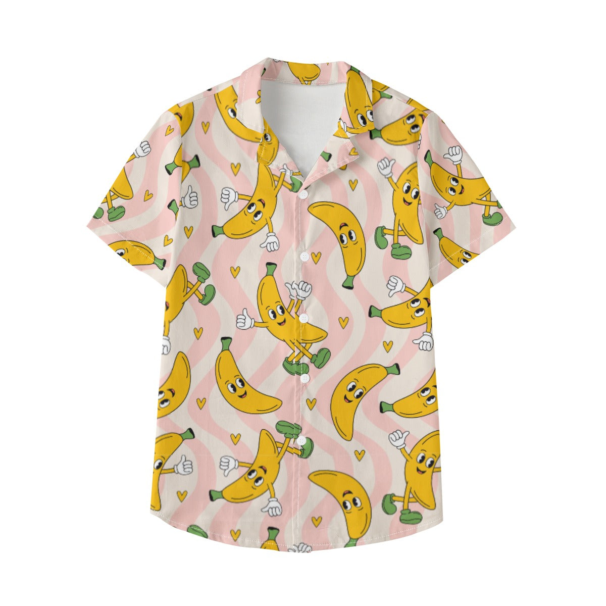 Kid's 115GSM Cotton Poplin Hawaiian Shirt - Banana Boogie