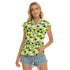 Women's Cap-Sleeve V-Neck Top - Tropical Triangles