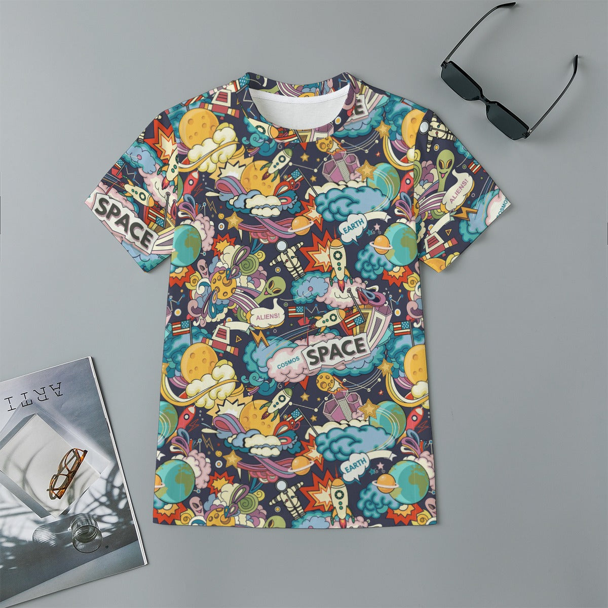 Kids 180GSM Cotton All-Over Print T-Shirt - Space Jam